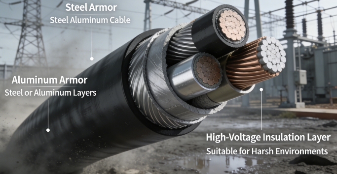 distribution armored cable